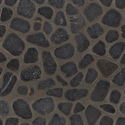 Black Marble Pebbles Tumbled Pattern 10mm