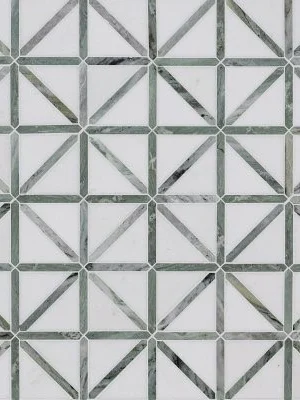 Verdant Green Geometrica Pattern Pol