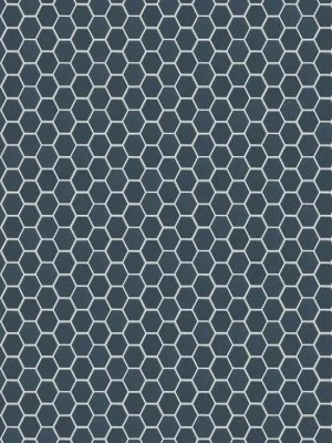 Vague Blue 3" Hexagon Mosaic Tile