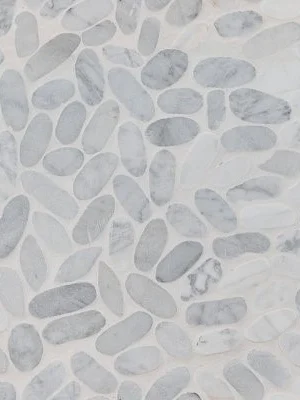 Sliced Carrara White Pebble