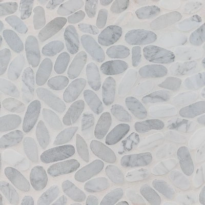 Sliced Carrara White Pebble