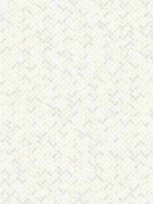 Greecian White Herringbone Pattern