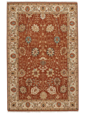 Ashia Hand Knotted Rug - 860 Rust Ivory #1096