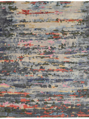 Tasanee Hand Knotted Rug - Charcoal Multi