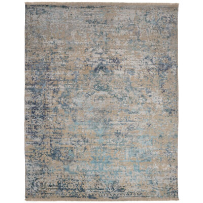 Carrara Hand Knotted Rug - 420 Aqua #1203