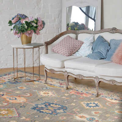 Verve Hand Knotted Rug - Pewter Denim