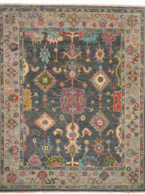 Verve Hand Knotted Rug - Dark Gray Multi
