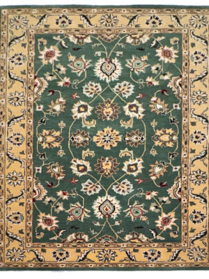 Persia Hand Tufted Rug - Keshan Green Gold