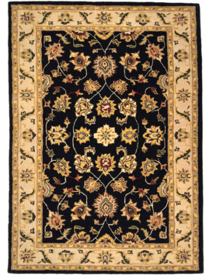 Persia Hand Tufted Rug - Keshan Black Ivory