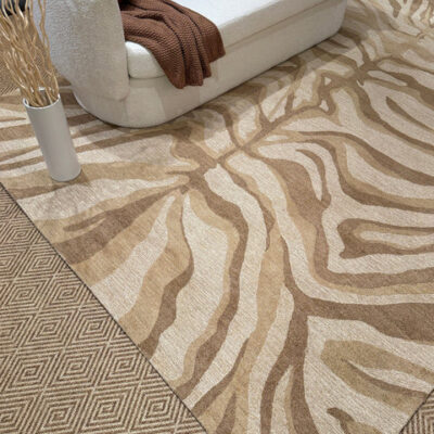 Serengeti Zebra Hand Tufted Rug - Beige