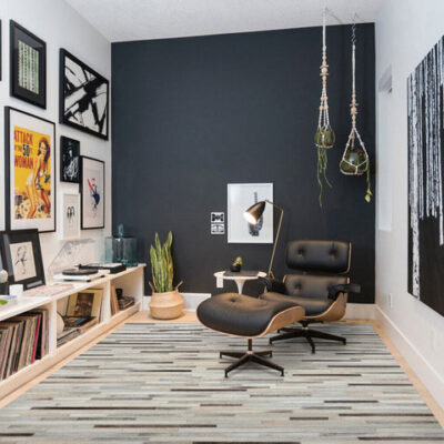 Laramie Flat Weave Rug - Braided Stripe Grey Multi