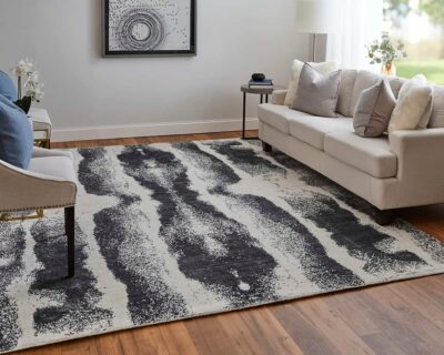 CODA Rug - 8930F-BLKWHT