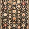 Antique Bloom Anb01 Black Area Rug