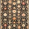 Antique Bloom Anb01 Black Area Rug