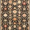 Antique Bloom Anb01 Black Area Rug