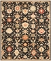 Antique Bloom Anb01 Black Area Rug