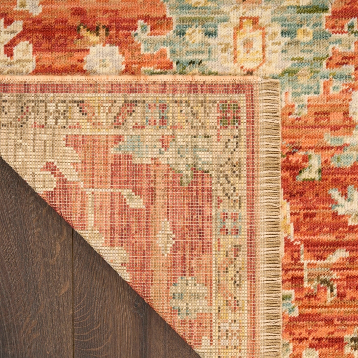Antique Bloom Anb01 Brick Area Rug