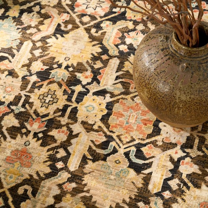 Antique Bloom Anb02 Mocha Multicolor Area Rug