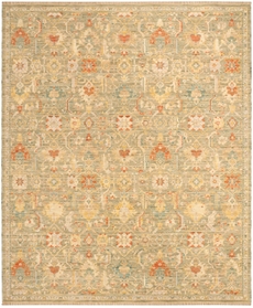 Antique Bloom Anb02 Sage Multicolor Area Rug