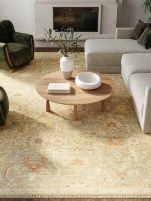 Antique Bloom Anb02 Sage Multicolor Area Rug
