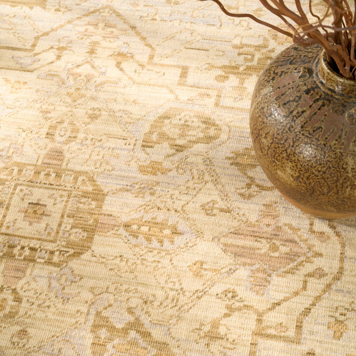 Antique Bloom Anb03 Beige Area Rug