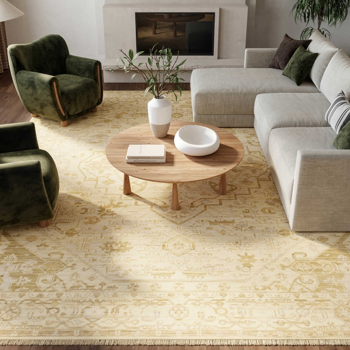 Antique Bloom Anb03 Beige Area Rug