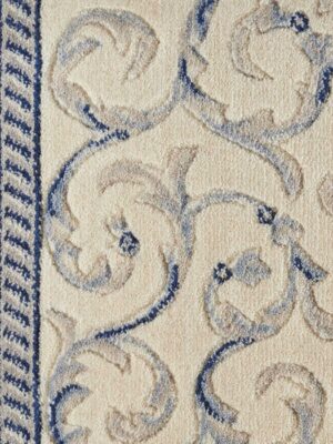 Somerset Scrollwork St02 Ivory/Blue Runner