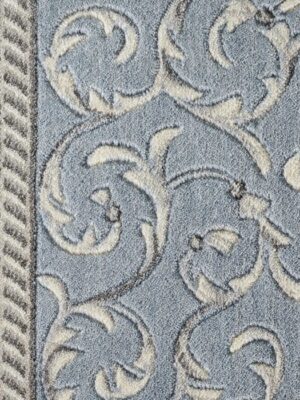 Somerset Scrollwork St02 Light Blue Runner