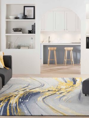 Prismatic Prs24 Grey/Gold Rug