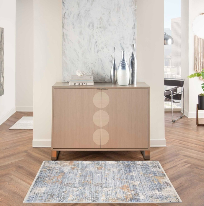 Abstract Hues Abh01 Grey/Blue Area Rug