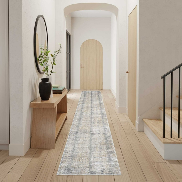 Abstract Hues Abh03 Grey/Gold Area Rug