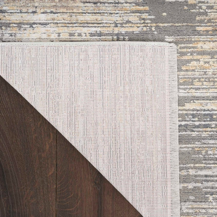 Abstract Hues Abh03 Grey/Gold Area Rug