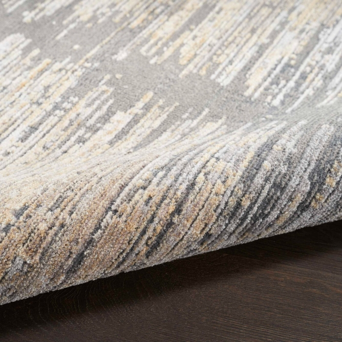 Abstract Hues Abh03 Grey/Gold Area Rug