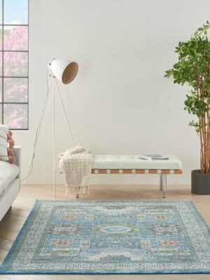 Ankara Global Anr17 Ivory Light Blue Rug