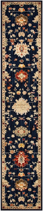 Antique Bloom Anb01 Navy Area Rug