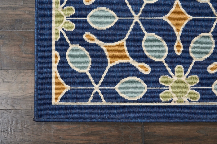 Caribbean Crb07 Navy Outdoor Rug