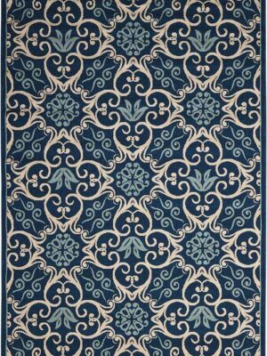 Caribbean Crb02 Navy Outdoor Rug