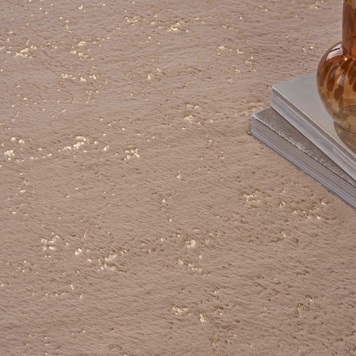 Cozy Shimmer Csh01 Beige Gold Area Rug