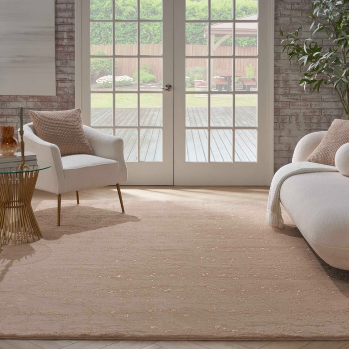Cozy Shimmer Csh01 Beige Gold Area Rug