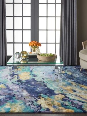 Prismatic Prs09 Silver/Blue Rug