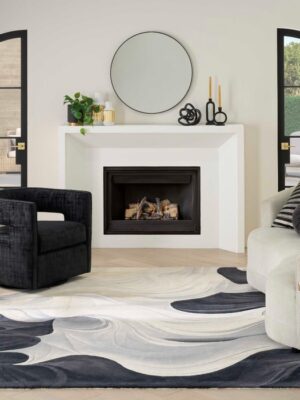 Prismatic Prs41 Ivory Black Area Rug