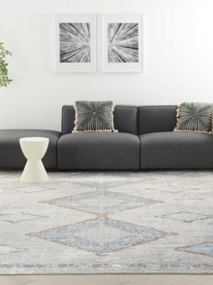 Quarry Qua14 Ivory/Grey/Blue Rug
