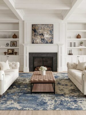 Rustic Textures Rus08 Grey/Blue Rug