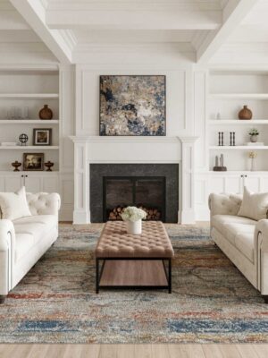 Rustic Textures Rus11 Multicolor Rug