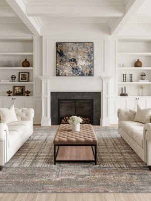 Rustic Textures Rus12 Grey/Multi Rug