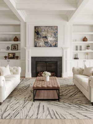 Rustic Textures Rus17 Ivory/Grey Rug