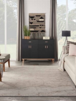 Silk Shadows Sha02 Silver Rug