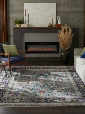 Ankara Global Anr14 Teal/Multicolor Rug