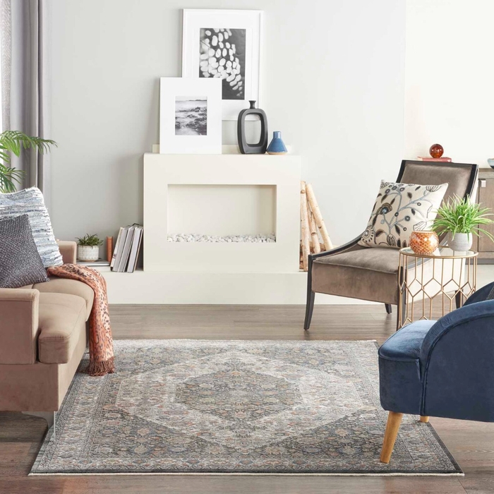 Starry Nights Stn11 Grey/Blue Rug
