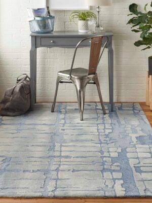 Symmetry Smm04 Blue/Grey Rug